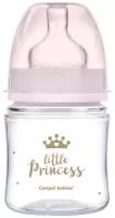 Canpol Babies Бутылочка антиколиковая с широким горлом PP EasyStart Royal Baby, 120 мл, с рождения, розовый