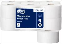 Tork туалетная бумага в мини-рулонах, категория качества Universal, 1 слойная 12 рулонов