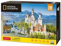 Пазл 3D Cubicfun National Geographic Нойшванштайн, 121 деталь