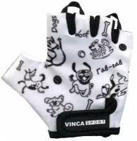 Перчатки велосипедные детские DOGS гелевые вставки VINCA SPORT VG977DOGS(4)_WT 4XS Белый