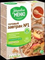 "Здоровое меню" Хлопья овсяные с отрубями и топинамбуром 200гр. Готовый завтрак №1