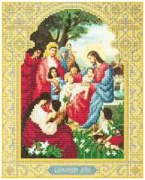 Кристальная мозаика "фрея" на холсте ALVR-09 092 "Икона Благословение детей" 27 х 22 см