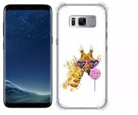 Чехол задняя-панель-накладка-бампер MyPads акварельный жираф для Samsung Galaxy S8 SM-G9500 противоударный