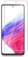 Защитное стекло на Samsung Galaxy A53 (Самсунг Галакси А53) гибридное-пленка+стекловолокно на Экран прозрачное полноклеевое тонкое Hybrid Glass Brozo