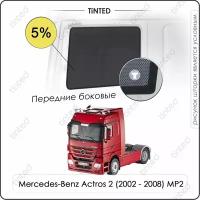 Шторки на автомобиль солнцезащитные Mercedes-Benz Actros 2 Грузовик 2дв. (2002 - 2008) MP2 на передние двери 5%, сетки от солнца в машину мерседес актрос МП2, Каркасные автошторки Premium