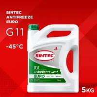 Антифриз, Sintec, 990556, Euro, зеленый, G11, -45, 5 л