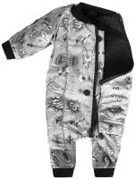 Одежда утепленный комбинезон Yami-Yami для йорк-терьера, на синтепоне с принтом "комикс"