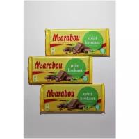 Шведский молочный шоколад Marabou с хрустящей мятой, (3x200гр)