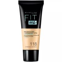 Maybelline New York Тональный крем Fit Me, 30 мл, оттенок: 118 Карамельно-бежевый