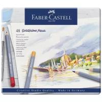 Карандаши акварельные художественные Faber-Castell "Goldfaber Aqua", 48цв., метал. коробка