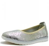 Destra 6706-01-531V женские туфли открытые серебрянный натуральная кожа, Размер 37