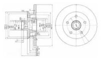 Тормозной диск Delphi BG2468 для VW Transporter III