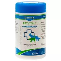 Canina Petvital Ohrentucher салфетки влажные для ухода за ушами собак и кошек 120 шт (1 шт)