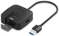 Концентратор Vention CHABF (OTG USB 2.0/ USB 3.0 на 4 порта Черный - 1м.)