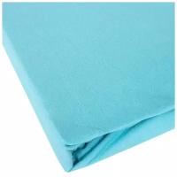 Простыня на резинке 2-спальная Janine Elastic, цвет голубой