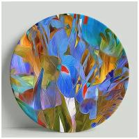 Декоративная тарелка Абстракция-цветы, 20 см