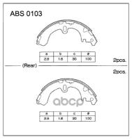 Abs0103_колодки Барабанные З! Toyota Corolla 1.3-2.0d 87-02 ALLIED NIPPON арт. ABS0103