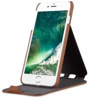 Кожаный чехол флип Melkco для Apple iPhone 7/8/SE 2020/SE 2022 - Jacka Stand Type, коричневый