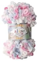 Пряжа для вязания ALIZE 'Puffy Fine Color' 100г, 14,5м (100% микрополиэстер) (5945 секционный), 5 мотков