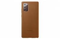 Чеxол (клип-кейс) Samsung Galaxy Note 20 Leather Cover коричневый (EF-VN980LAEGRU)