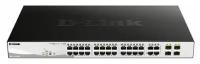 Коммутатор управляемый D-link DGS-1210-28P/FL 24x10/100/1000Base-T PoE (193 Вт), 4xCombo 100/1000Base-T/SFP, L2, 19”