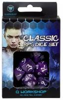 Набор кубиков для настольных ролевых игр Q-Workshop Classic RPG Lavender & white Dice Set