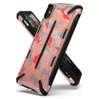 Противоударный чехол для iPhone XS - Ringke Dual-X Camo Pink