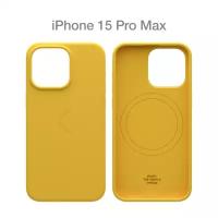 Силиконовый чехол COMMO Shield Case для iPhone 15 Pro Max с поддержкой беспроводной зарядки, Commo Yellow