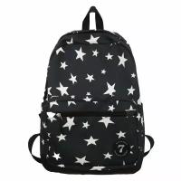 Рюкзак школьный молодежный городской Звезда, черный
