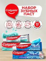 Набор Зубных паст Colgate макс фреш Взрывная мята 50 мл. + Макс блеск Кристальная мята 50 мл