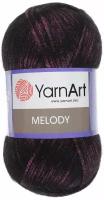 Пряжа YarnArt Melody 100г, 230м (ЯрнАрт Мелоди) Нитки для вязания, 9% шерсть, 21% акрил, 70% полиамид, цвет 889 сливовый, 1шт