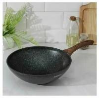 Сковорода WOK Granit ultra blue, d=28 см, h=9,5 см, антипригарное покрытие