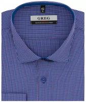 Рубашка GREG, размер 174-184/40, синий