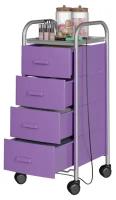 Тумба-стеллаж GiroCo Silva 4 фиолетовая, 4 ящика, 34,5х33,5х81 см., мебель для дома и бизнеса