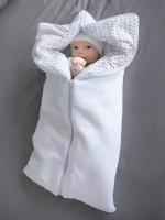 Конверт одеяло для новорожденных, состав: капитоний х/б, размер 75х35,0-6, белый