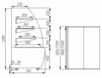 Carboma Витрина кондитерская Carboma K70 VV 1,3-1 (ВХСв - 1,3д Люкс)