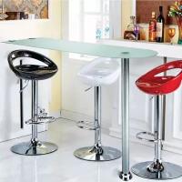 Барная стойка стол для кухни стеклянная (матовое стекло), крепление к стене, 130*40 см, h. 110 см
