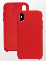 Чехол накладка Silicon для Apple iPhone X/XS, красный