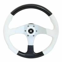 Рулевое колесо "Evolution", белый обод с карбоновыми вставками. (10016468)