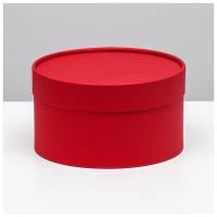 Подарочная коробка "Рубин" красный,завальцованная без окна, 21х11 см 9234916