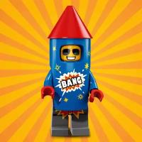 Минифигурка Лего 71021-5: серия COLLECTABLE MINIFIGURES Lego 18 series; Firework Guy (Парень-фейерверк)