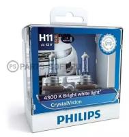 Лампа PHILIPS галогеновая H11 PGJ19-2 55W PHILIPS 12362CVSM | цена за 1 шт