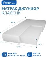 Матрас Forest kids Джуниор Классик 140х70 см