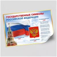 Стенгазета "Государственные символы Российской Федерации" / Плакат с гимном РФ / 60x42 см