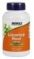 Корень солодки Нау Фудс (Licorice Root) Now Foods, 450 мг, 100 капсул