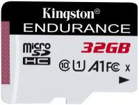 Карта памяти microSDHC UHS-I U1 Kingston High Endurance 32 ГБ, 95 МБ/с, Class 10, SDCE/32GB, 1 шт., без адаптера