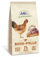 [16163] Корм Lifecat Adult Rich in chicken low grain 1,5кг с высоким содержанием свежей курицы низкозерновой для кошек 1/6, 16163