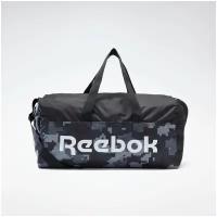 Сумка спортивная Reebok ACT CORE GR M GRIP H36563, 26х25х51 см, черный, серый