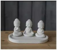 статуэтка малыши Будда белые