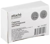 Attache Economy Скрепки (1312962) 25 мм (100 шт.) разноцветный 100 шт